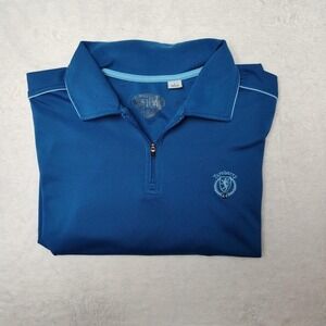 Callaway Pullover Mens Large Blue Quarter Zip Turnberry CC Golf Stretch Tech